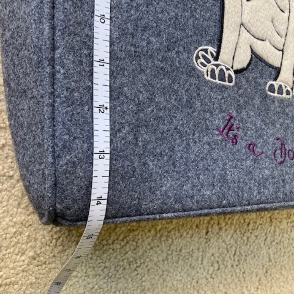 Lulu Guinness London "It's a Dogs Life"' Pug Tote Bag - Picture 14 of 16